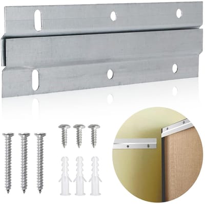 Dailygoods- Schoenplaatjeshanger Roestvrij Stalen Z-bar - Muurmontagebeugel - Zwaar Belastbare Hardwarekit - Verstelbaar - Duurzaam - Perfecte Decoratie - Beeldhanger