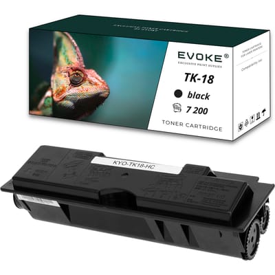 Evoke Compatibele Toner voor Kyocera Tk-18 Tk18 Zwart 7200 Pagina's Fs-1018 Fs-1020D Fs-1118 Mfp