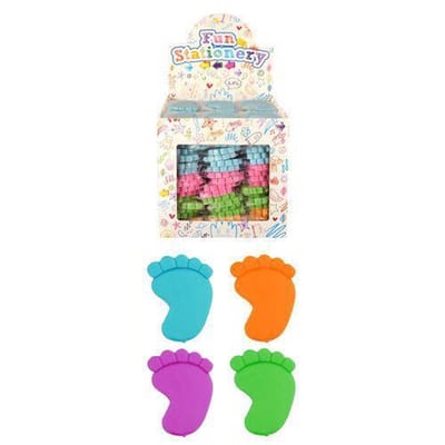 144 Stuks - Voeten Gummen - Model Voet - In Traktatiebox - Uitdeelcadeautjes - Gum - Gom - Traktatie kinderen - Jongens - Meisjes