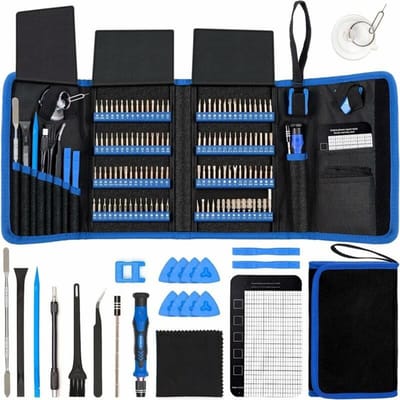 EXCITAT Schroevendraaier - Precisie elektronische schroevendraaierset - Reparatiegereedschapsset - Geschikt voor computers, laptops, mobiele telefoons, enz. - Set van 142 stuks