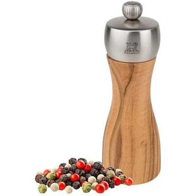 (6 stuks) PEUGEOT FIDJI - Pepermolen - Olijfhout - Natuurlijk - Hoogte: 150mm