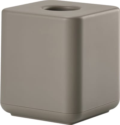 Zone Denmark Ume Tissuebox – Tissue Houder – Tissuedoos – Opbergdoos voor Tissues – Woonkamer en Badkamer Accessoires – Scandinavisch Design – Taupe – 13 × 13 × 15,1 cm