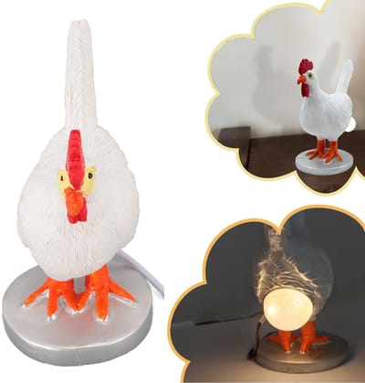 Dailygoody - 3D Kippenei Lamp - Nachtlampje - Zacht licht - USB - Ideaal voor kinderen - Verlicht de kinderkamer - Wit