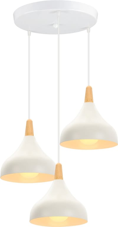 3 Hanglamp Moderne Slaapkamer Scandinavische Kroonluchter voor Woonkamer Keuken Restaurant Wit