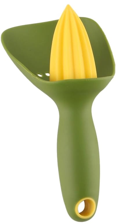 Citroenpers met spatbescherming en kernopvanger Handmatige fruitpers Ergonomische mini-sapcentrifuge Handpers voor huishoudelijke keukenapparatuur Groene citroenpers