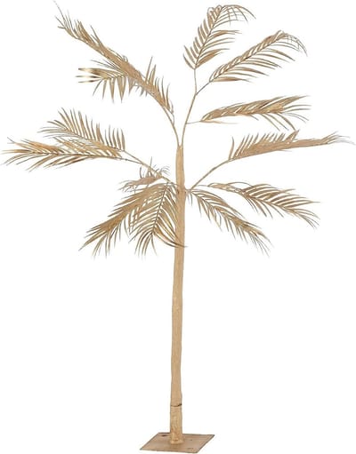 Kunstboom Bladeren - Decoratieve Plant - Interieur Decoratie - Stalen Stam - Klein Formaat - Goudkleurig