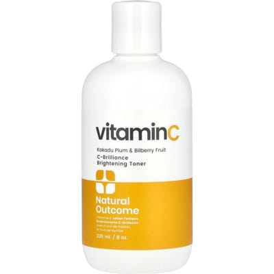 Natural Outcome, vitamine C, tonique éclaircissant C-Brilliance, sans parfum, 235 ml (8 oz) white