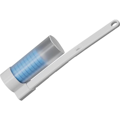 Wegwerp Toiletborstel Set Verwijder Vlekken Toiletreinigingsborstel met 6 Vervangbare Oplosbare Borstelkoppen gray