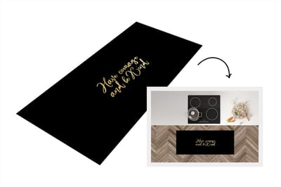 Keukenloper - Loper keuken - Quotes - Zelfvertrouwen - Black - Gold - 120x50 cm - Keukenloper vinyl