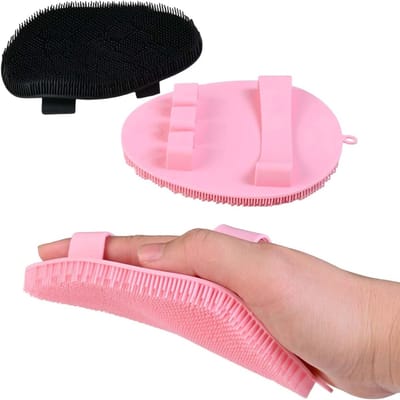 Zachte siliconen lichaamsscrubber voor effectieve huidreiniging, exfoliatie en massage (2 kleuren)