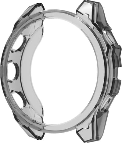 Strap-it Schokbestendig TPU hoesje - case geschikt voor Garmin Fenix 8 - 47mm (transparant-zwart)