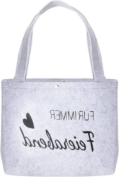 Felt Shopper Bag voor Vrouwen - Origineel Afscheidscadeau voor Collega's - Perfecte Retirementsgift en Verjaardagscadeau voor Vrouwen