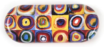 Kandinsky Brillenkoker Metaal met Cirkels - Veelkleurig 16 x 6,6 x 2,8 cm