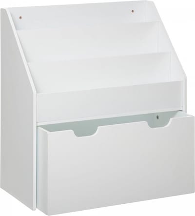 Atmosphera for Kids- Kinderboekenkast- MDF- Met Wielen- Wit- 63 x 30 x 70 cm