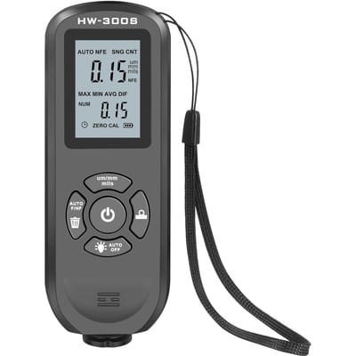 Autolaktester Laagdiktemeter met digitaal LCD-achtergrondverlichtingsdisplay Laagdieptedetector Portrait zwart