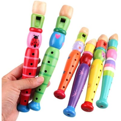 Kleurrijke Piccolo Houten Fluit Muziekinstrument Voor Kinderen Vroege Kindertijd Ontwikkelingsspeelgoed Peuters Montessori Educatief Cadeau red