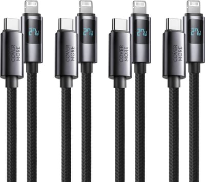 Usb C kabel geschikt voor Apple iPhone, iPad en AirPods - Past op 14, 13, 12, 11, x, 8, 7, se pro plus max air 1 2 - Oplaadkabel - Oplaadsnoer - Lader - 4 stuks