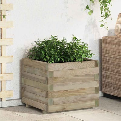 vidaXL - Plantenbak - verhoogd - vierkant - 50x50x40 - cm - hout