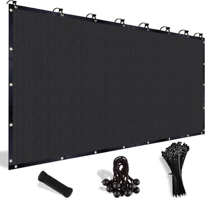 SnelShoppen - Schaduwnet 3 x 5 m, HDPE, 160 g/m², Zonwering, 95% UV-bescherming, Roestvrije Ogen, Versterkt, Winddicht, Voor Tuin, Pergola, Terras, Zw