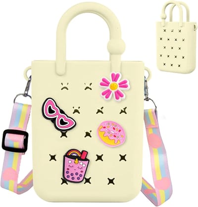 Mini rubber tote bag - EVA waterdichte strandtas - silicone gaten - ideaal voor reizen - SnelShoppen