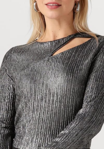 AAIKO Millie Pes 144 Tops & T-shirts Dames - Shirt - Metallic - Maat XXL