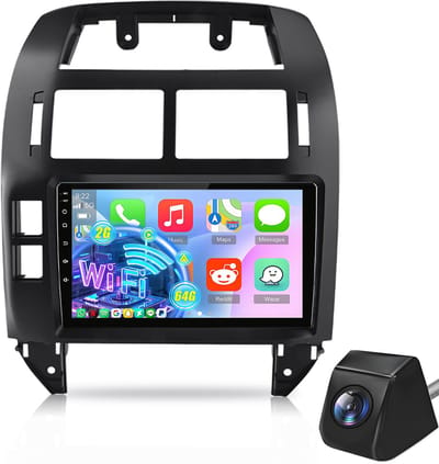 Hexinex Autoradio - Geschikt voor VW Polo 9N 2001-2009 - Carplay & Andriod Auto 2+64GB WIFI FM RDS - Achteruitrijcamera