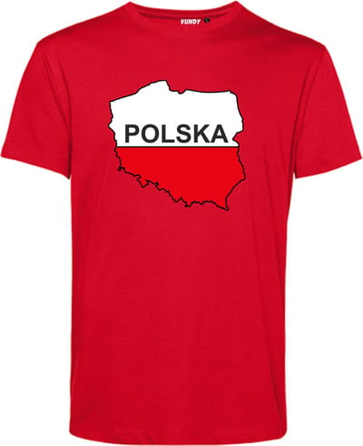 T-shirt Land Polska | Polen shirt | Shirt Poolse vlag | Rood | maat XS