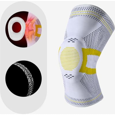 Genouillères Genouillères de Compression Genouillères Support Articulaire Athlétique Volleyball Gym Équipement de Sécurité Athlétique Protecteur XL