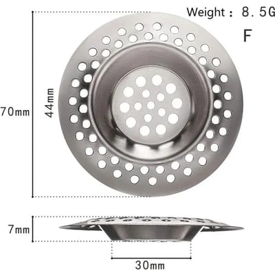 1PCS Keukengootsteenfilter Roestvrijstalen gaasgootsteenzeeffilter Badkamergootsteenzeef Afvoergatfilter Val Afvalscherm