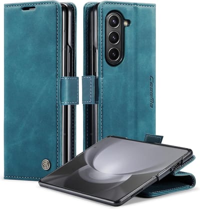 Geschikt voor Samsung Galaxy Z Fold 6 5G - Flip Wallet - Kaartvakken - Book Case Hoesje - Groen