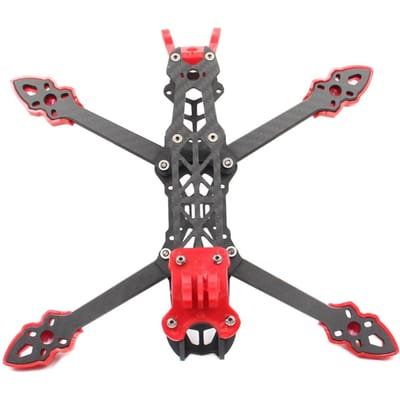 LANNRC Mark4 5 inch FPV Koolstofvezel Frame 225mm Wielbasis 5mm arm Freestyle Lange Afstand Frame voor Afstandsbediening Quadcopter race drone rood