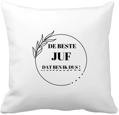 Akyol - beste juf dat ben ik dus Kussen hoes - Juf - leraressen - collega's - verjaardag - afscheidscadeau - geschenk - kado - 40 bij 40 cm