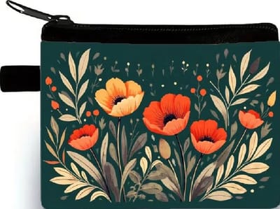 Gemakkelijk om erbij te hebben, dit handige rits portemonneetje 10x14cm. Een mooie afbeelding van vrolijke bloemen in diverse kleuren. Erg leuk om voor jezelf te kopen of om cadeau te geven. Ook leuk bij Sinterklaas, Kerst of vakantie.