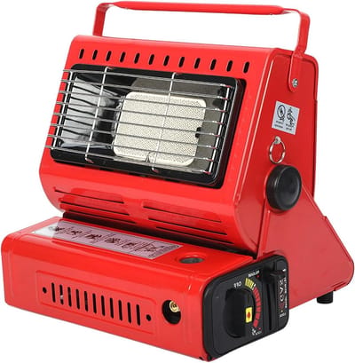 Buitenverwarmer - Terrasverwarmer Kamerverwarmer - Buitenruimte Verwarmen - Twee standen instelbaar - 25x28x25 cm - Rood