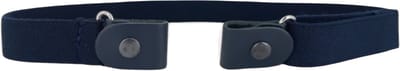 Gesploze Riem | Elastische Riem zonder gesp | 3cm breed | Riemmaat: one size fits all | 100% echt leer | Kleur: navy