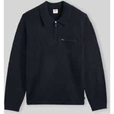 relaxed fit schipperstrui met wol model 'Boulder Quarter-zip'