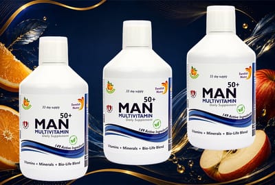 Triple pack Man 50+ Multivitamine van Swedish Healthbrand is een unieke mix van vitamine en mineralen. Al deze ingrediënten en nutriënten zorgen voor een verbetering van energie en uithoudingsvermogen.