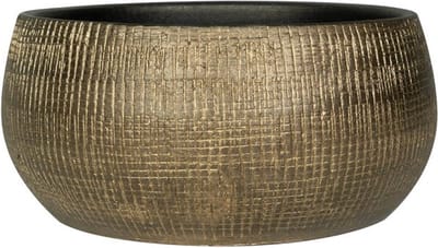 Ter Steege - Keramiek Bloempot - Bruin - D28 x H13 cm - Opening 24 cm
