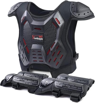 Kinder Motorcross Pak - Jeugd Bescherming - Veilig Rijden - Volledig Pantser - 33 x 26 x 11 cm - Zwart