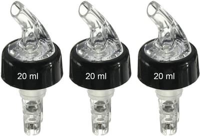 3PCS Automatische Gemeten Flesgieter - Snelle Shot Spirit Meter voor Dranken, Wijn Dispenser en Bar Gereedschap - 7oz (20ml) Wit