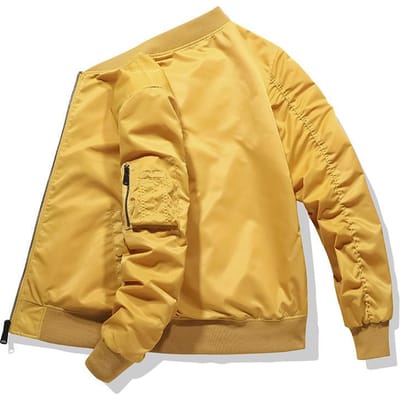 Herfst en Winter Stoere Kerel Jas Katoen Luchtmacht Ma1 Pilotenjas Heren Vliegjack XXXL yellow