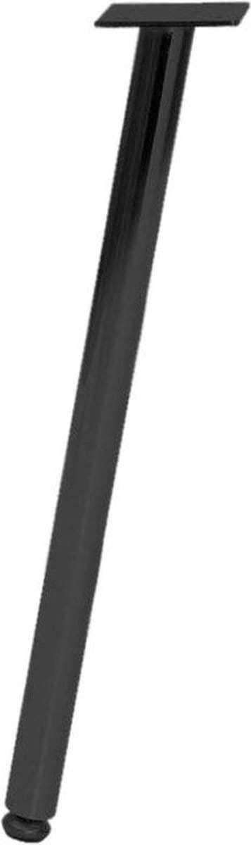 FLE - Stalen schuine meubelpoot zwart rond ø 2,5 cm en hoogte 42 cm