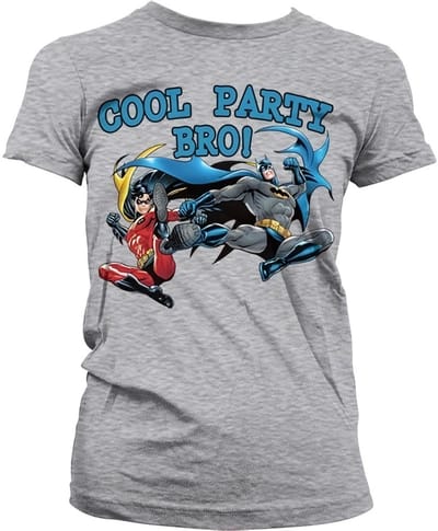 Batman Cool Party Bro! Girly T-shirt voor dames, heather-grijs