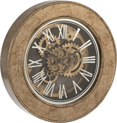 J-Line klok Binnenwerk - hout - goud - Ø 50 cm