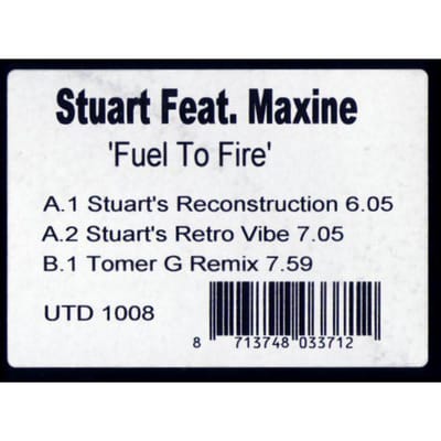 12 inch Plaat STUART, MAXINE - Fuel To Fire UTD1008 United Recordin 2003 Nederland Dans & Electronica Gebruikt