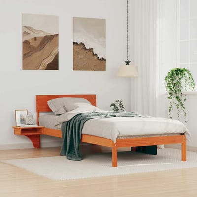 vidaXL - Bedframe - Wasbruin - 100 - x - 200 - cm - Massief - grenenhout