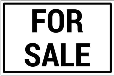For sale bord | gecoat dibond materiaal | 30 x 20 cm