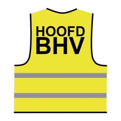 Hoofd BHV hesje geel