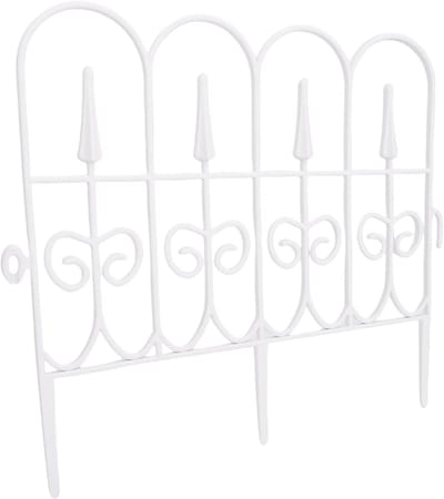 Buachois Sierrooster, hekpanelen, decoratieve tuinomranding, landschapsvormgeving, 5 stuks, kunststof, eenvoudige montage voor buiten, terras, gazon, bloembed (51 x 58 cm)
