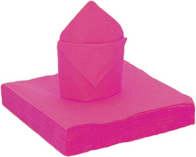 Santex Feest Servetten – 20 stuks – fuchsia – 40 x 40 cm – papier - feestservetten